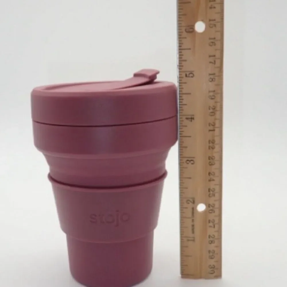 Stojo Collapsible Silicone Coffee Cup 12 Oz Travel Packing Camping Hiking